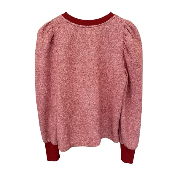 LOFT Red and White Patterned Sweater - Picture 5 of 16